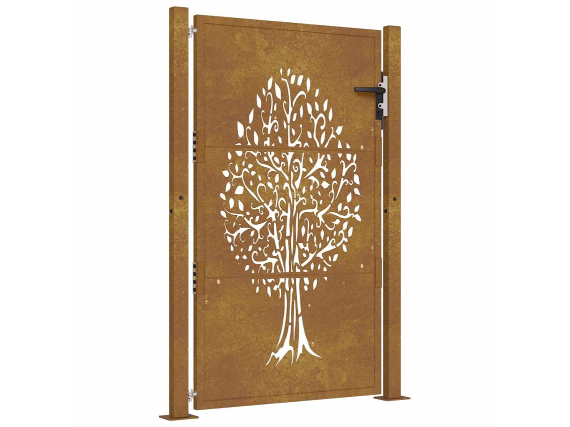 Garden Gate, Garden Gates Vidaxl Marrom Aço (100 X 125 Cm)