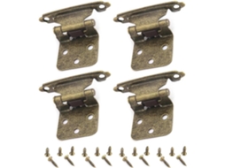 Conjunto De 4 Dobradiças Fechamento Automático Embutidas, Estilo Antigo, Para Armários De Cozinha E Banheiro