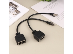 Cabo Divisor Ethernet Lan Rj45 1 Macho Para 2 Fêmeas-aquaforge