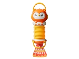 Brinquedo Acordeão Para Crianças Com Design De Coruja E Grip, Instrumento Musical Educativo Laranja