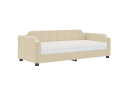 Daybed With Mattress, Daybeds With Mattresses Vidaxl Creme Tecido (90 X 200 Cm)