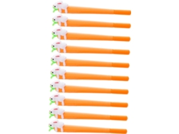 Conjunto De 10 Canetas Em Gel Stobok Formato Cenoura Para Anotações,