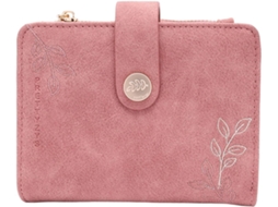 Pasta De Couro Pu Com 5 Argolas, Caderno Com 5 Compartimentos Cartões, Bolso Com Zíper Moedas E Organizador De