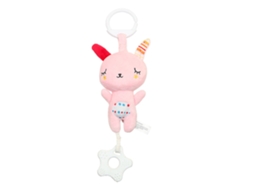 Mali brinquedo Pendurado Musical para Bebê Rosa com Forma de Animal de Desenho Animado para Carrinho e Cama