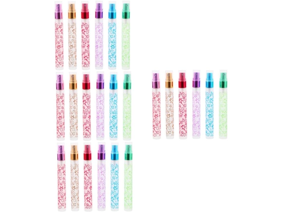 Com 4 Frascos De Vidro Reutilizáveis Com Spray, Atomizadores De Viagem Para Cosméticos E Outros Produtos.