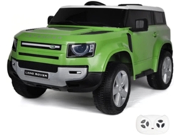 Land Rover Defender 12v Carro Elétrico Infantil 1 A 6 Anos – Suv De Luxo Todo-o-terreno Com Bluetooth, Amortecedores &amp; Bagageira – Verde