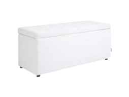 Repousa-pés BELIANI Orem de Poliéster Branco 100x40x42