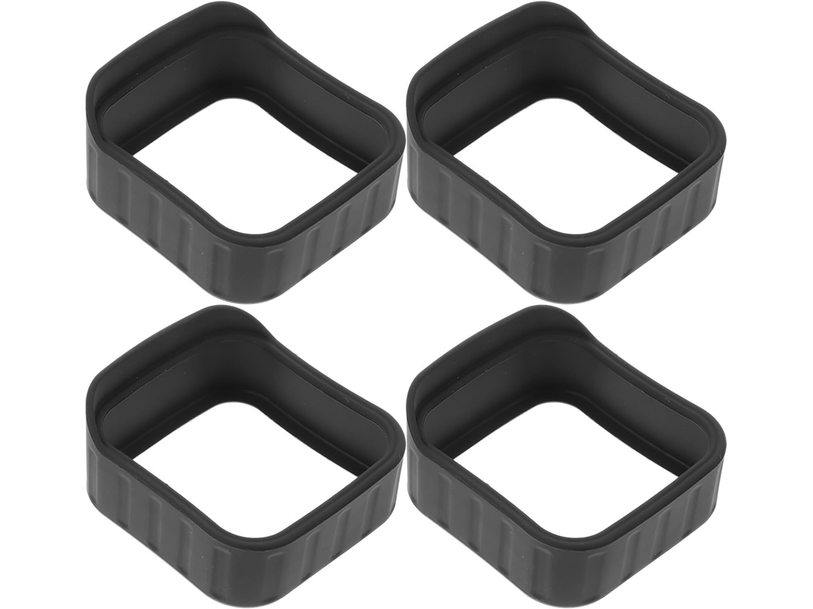 Conjunto De 4 Capas Protetoras De Silicone Pretas Para Câmera.