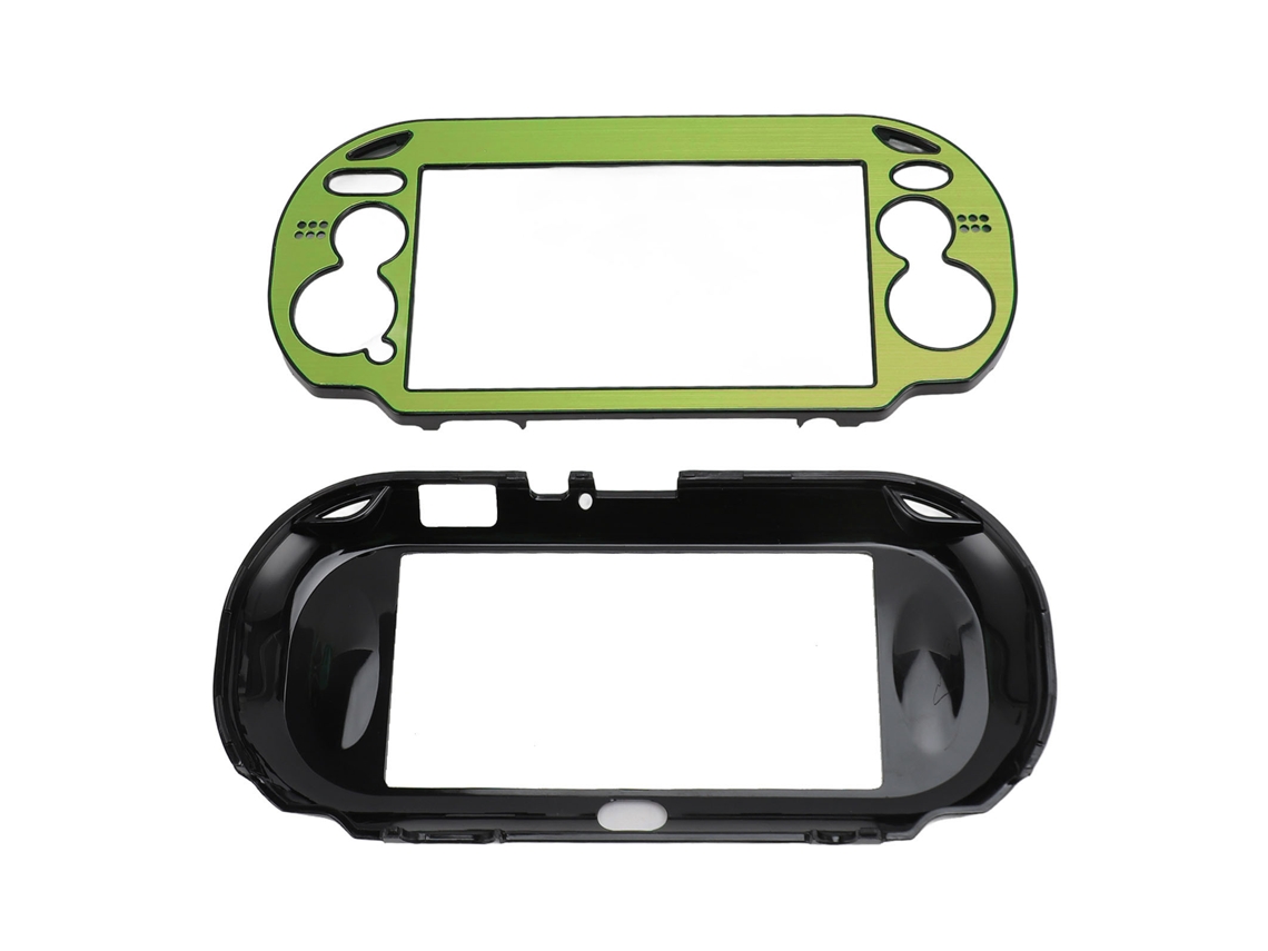 Capa Rígida De Alumínio Para Ps Vita 1000/psv 1000 Case Protectora Verde Console De Jogos