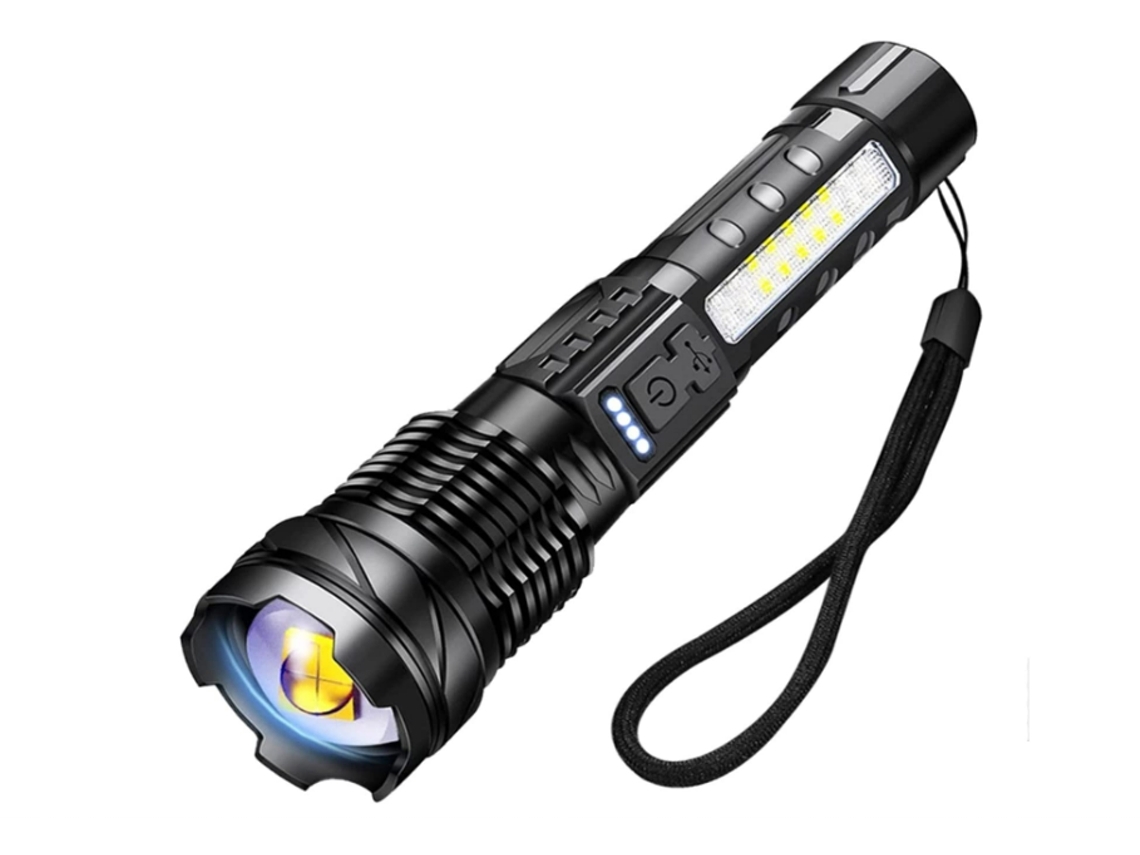 Tochas Led Super Bright 20000 Lumen Recarregável Usb C 7 Modos Lanterna Lanterna Poderosa À Prova Dágua Com Luz Branca Vermelha Azul Preta Yunzii
