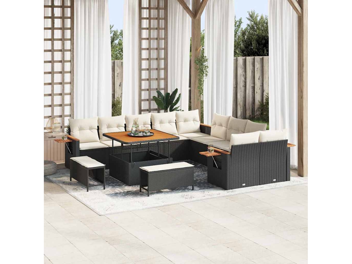 Vidaxl Conjunto De Sofá De Jardim 17 Unid. 12-número De Lugares