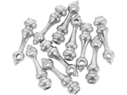 Conjunto De 10 Tampas Metálicas Liga Zinco Para Postes Guarda Corpo Vidro, Conectores De Suporte Multifuncionais 4mm