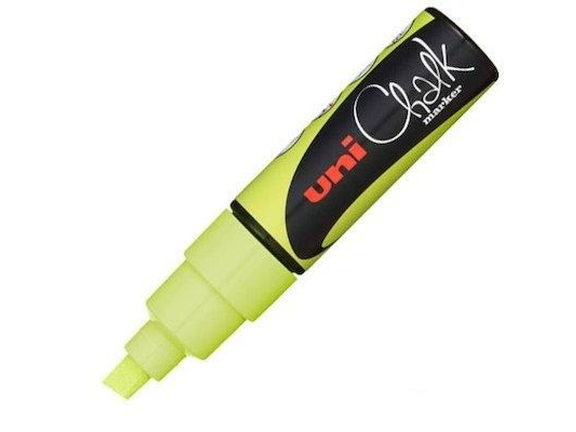 Liquid Chalk Markers Uni-Ball Pwe-8K Fluor Amarelo 6 Unidades