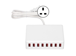 Estação de carregamento multi USB com 8 portas, liga de alumínio EOOCOO