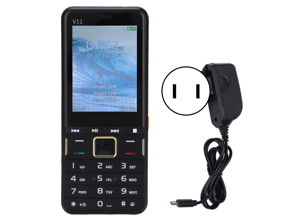 Telefone Móvel Laxiscreed Gsm 2g Com Triple Sim E Tela De 2.8 Polegadas