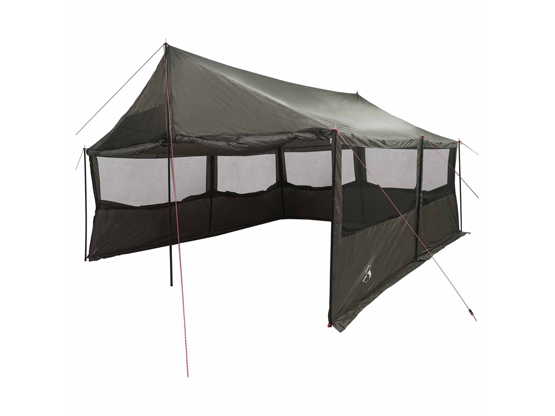 Conjunto 1.0 Abrigo De Camping Vidaxl Cinzento Poliéster (450 X 400 X 265 Cm)