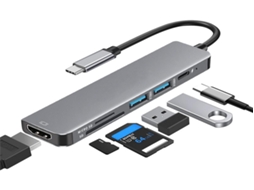 Lurelia Dock Usb-c 6 Em 1 Com Hdmi, Sd/tf