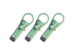 Tesoura de Unhas Plegável Cartoon Criativa Portátil Resistente para Homens Mulheres e Crianças 3pcs