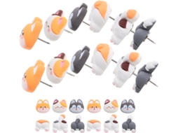 Upkoch 30-Tachinhas Engraçadas Em Formato Animais Para Quadros Cortiça, Resina E Aço desligada, Design Adorável E