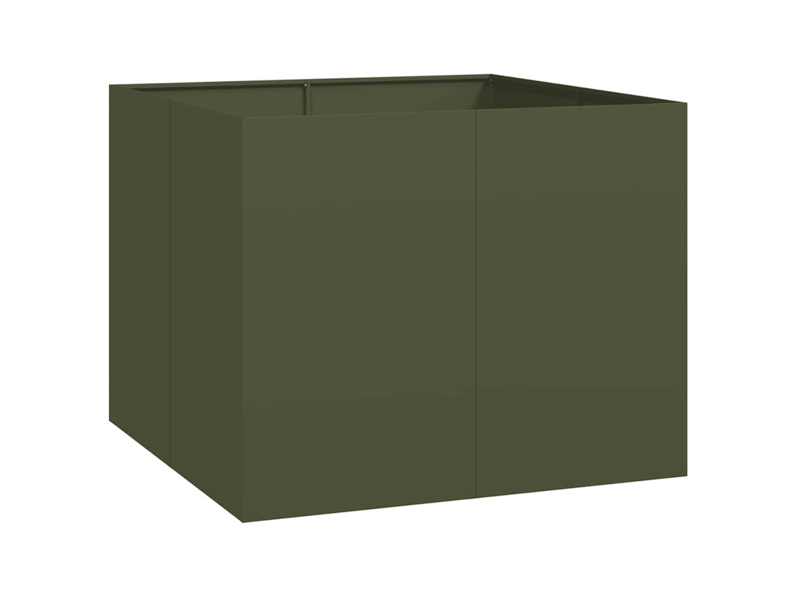 Planter, Planters Vidaxl Verde Aço (100 X 100 X 80 Cm)
