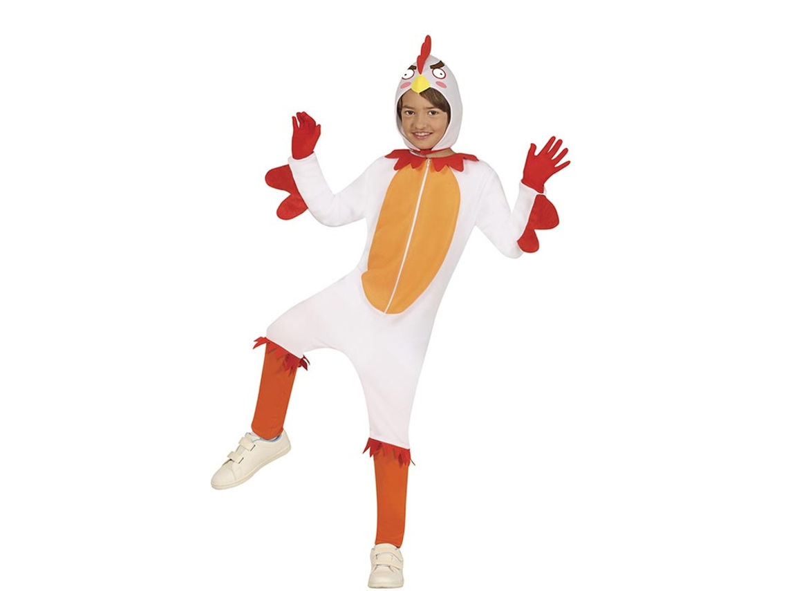 Fato de Frango Branco com Capuz para Criança
