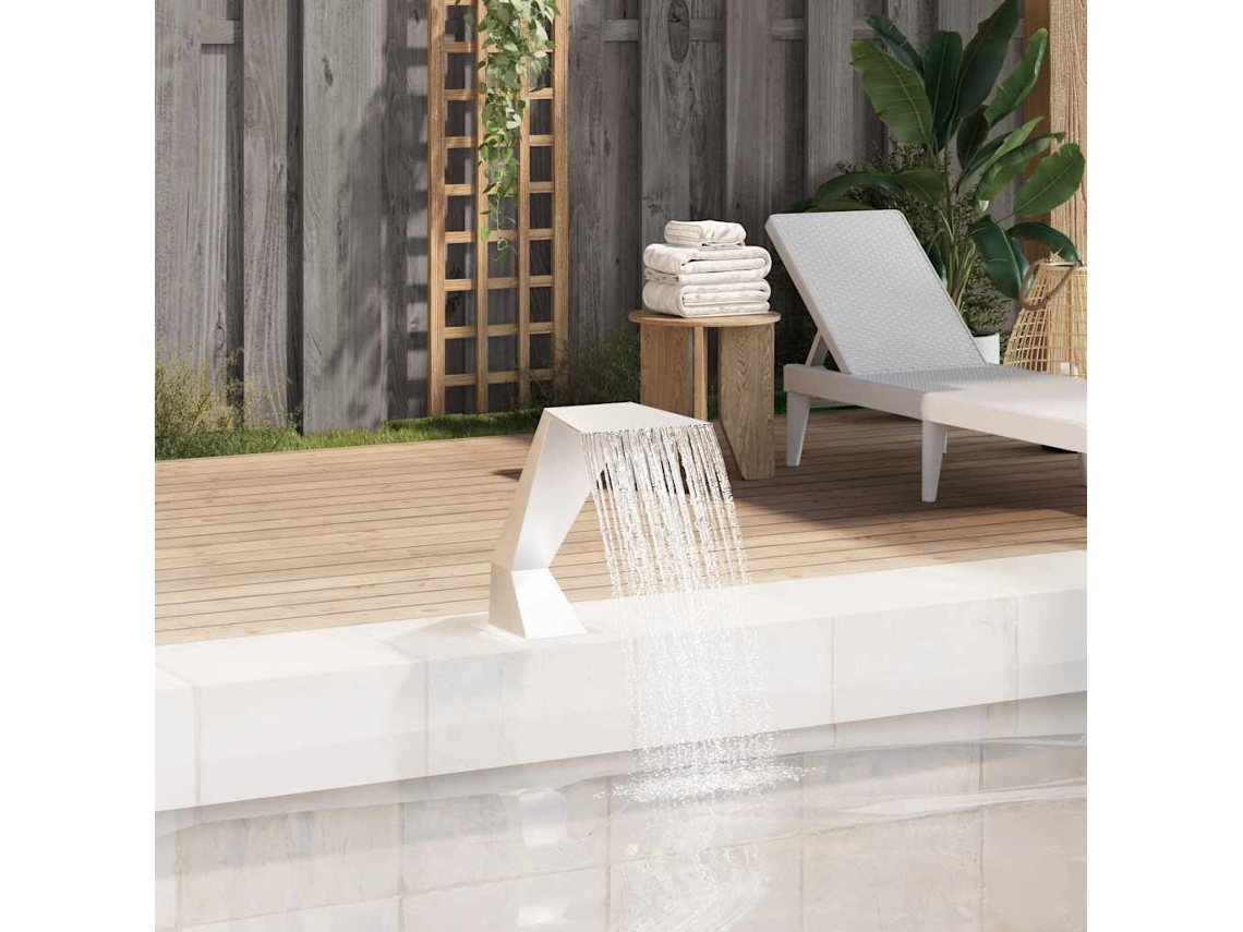 Vidaxl Fonte Para Piscina Aço Inoxidável 64x30x52 Cm Prateado