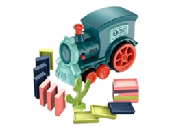 Conjunto De Blocos De Trem De Dominó Automático 60 Peças Brinquedo Elétrico Para Crianças