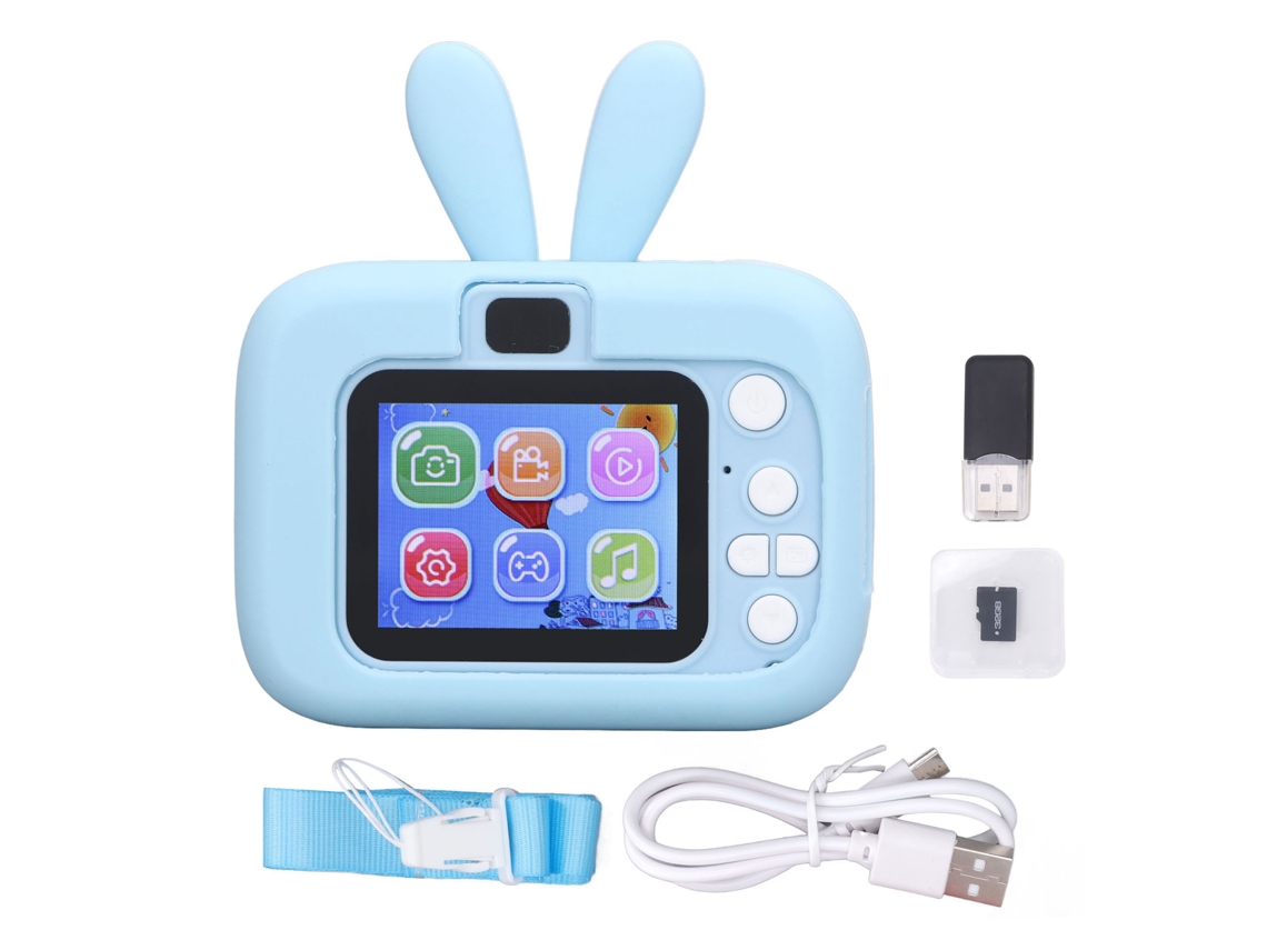 Câmera digital para crianças 20MP, 2 polegadas, HD, vídeo, USB, branco e azul | S/MARCA
