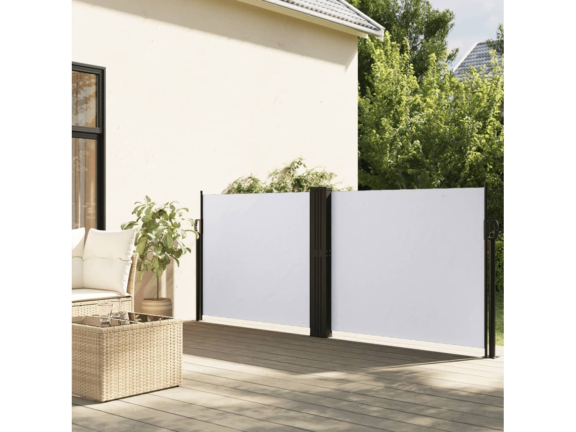 Vidaxl Toldo Lateral Retrátil 140x1000 Cm Branco