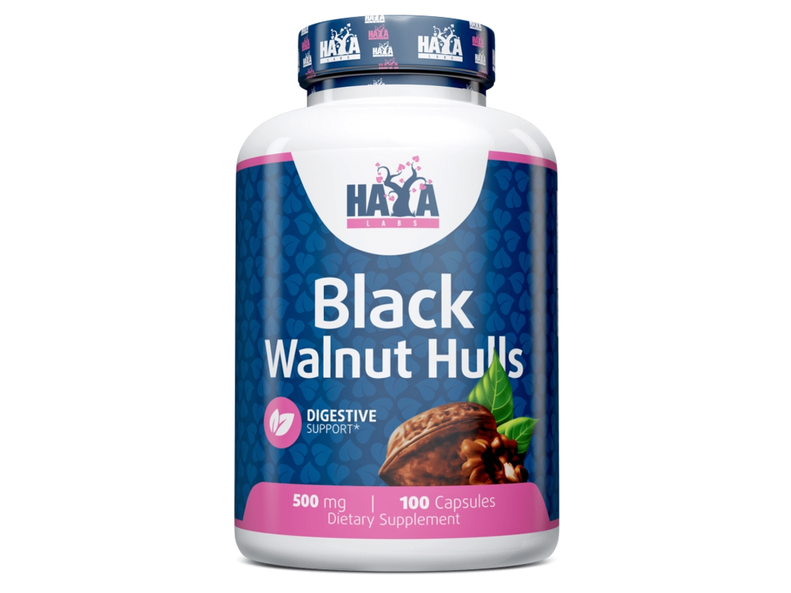 Black Walnut Hulls 500mg - 100 Capsules De Haya Labs