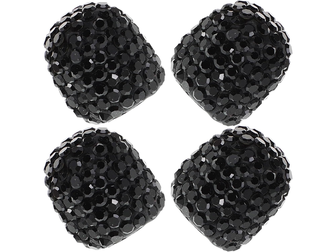 Conjunto De 4 Tampas De Válvula De Pneu Com Strass E Cristais, Compatíveis Com Motocicletas.