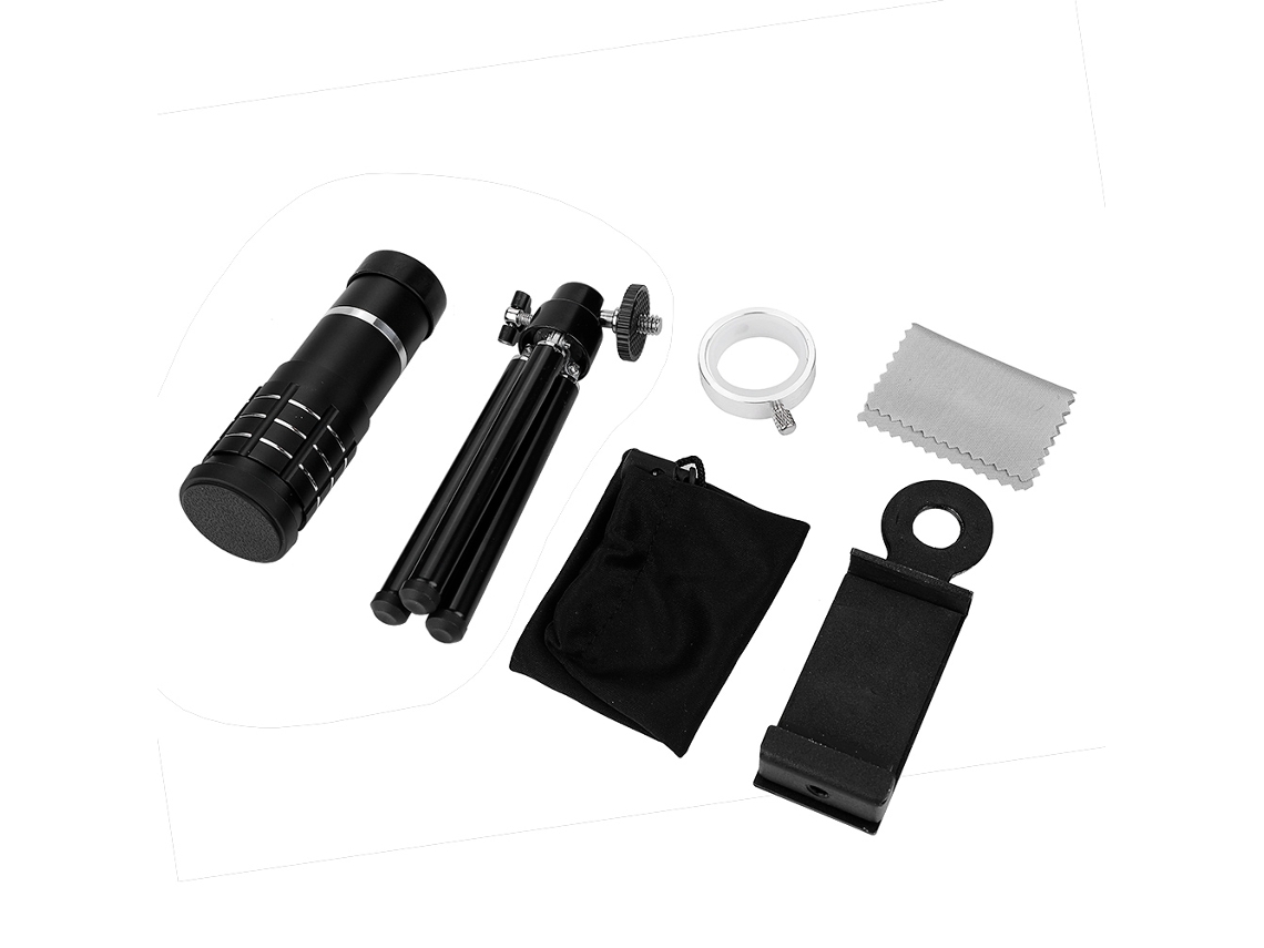 Lente telefoto para telefone EOOCOO, 12x focal longo, óptica HD