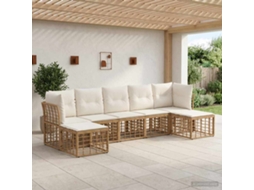 Vidaxl Conjunto De Sofás Para Exterior Natural Poliéster