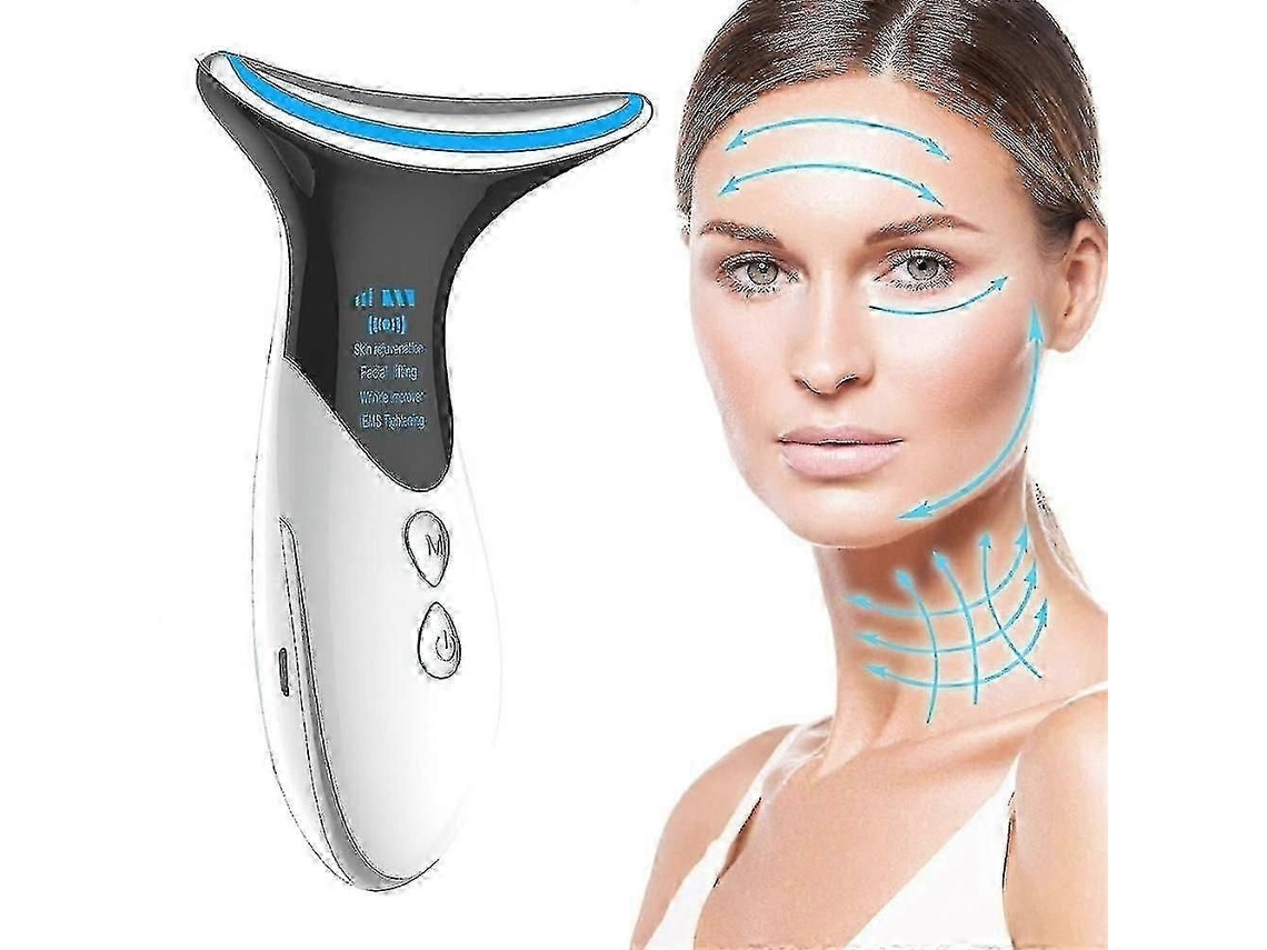 Massageador Facial e de Pescoço para Rejuvenescimento da Pele, Lifting Firmeza Facial, Remoção Rugas Ação Anti Envelhecimento. GOKOCO