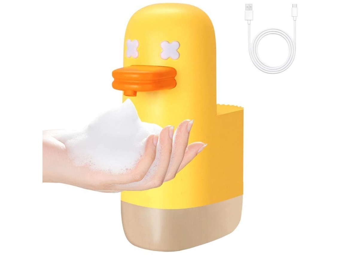 Nova Line dispenser de Sabão Automático com Espuma, Recarregável, Ipx4, Design de Pato para Bebês