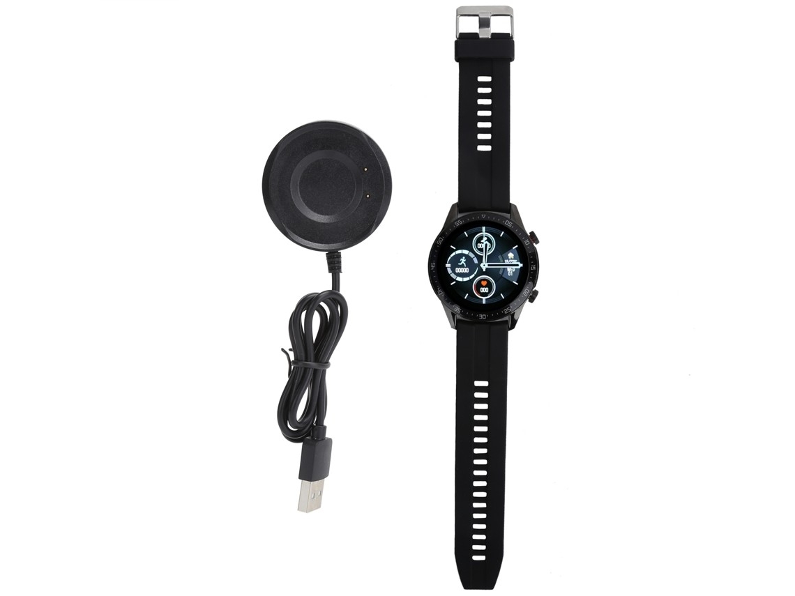 Relógio Esportivo Sk7 Com Tela Lcd De 1,3 Polegadas, Bluetooth E Certificação Ip68, Na Cor Preta.