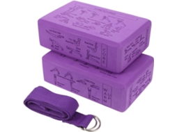 Conjunto Milisten com 1 Bloco de Ioga e Faixa: X 8cm