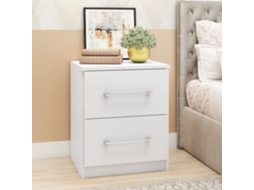 Mesa de Cabeceira STREIGHTEX April Branco (40 x 48 x 33 cm)