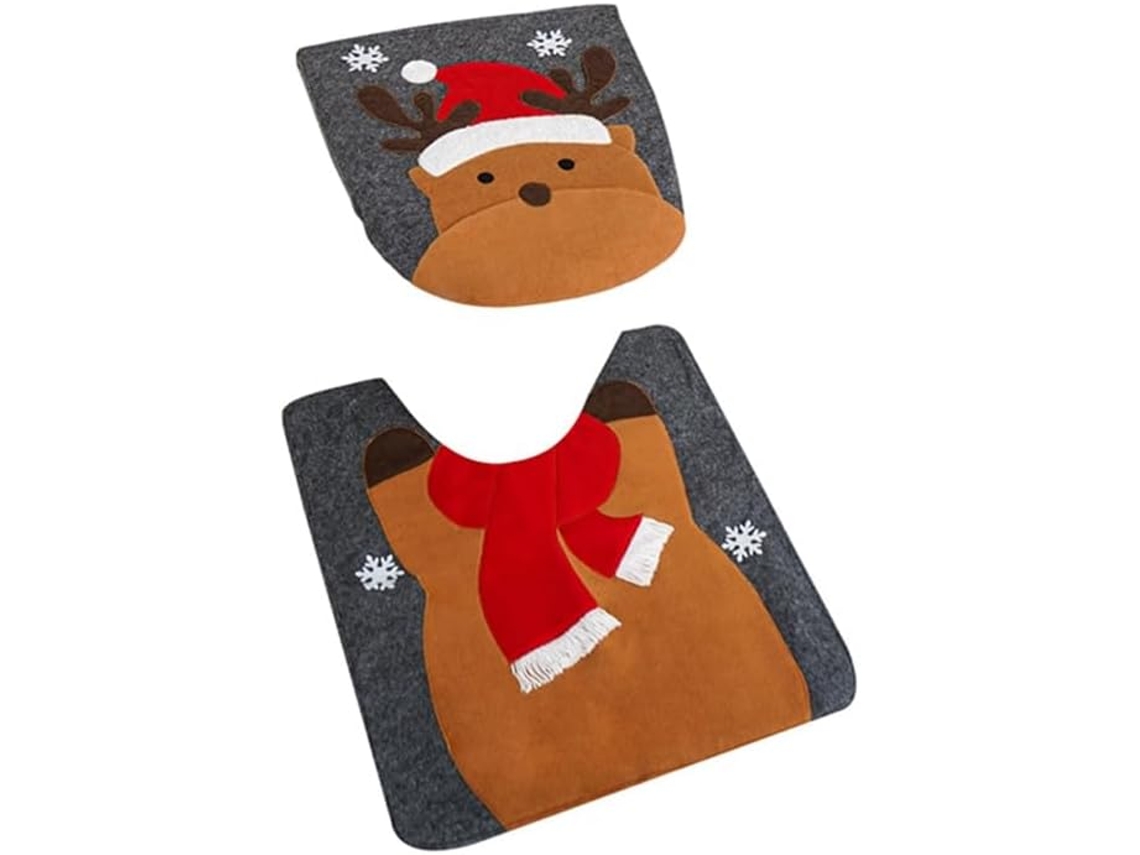 Conjunto De Capas Para Assento Sanitário Com Tema Natalino, Decoração Para Banheiro, Estilo Elano, F Gokoco
