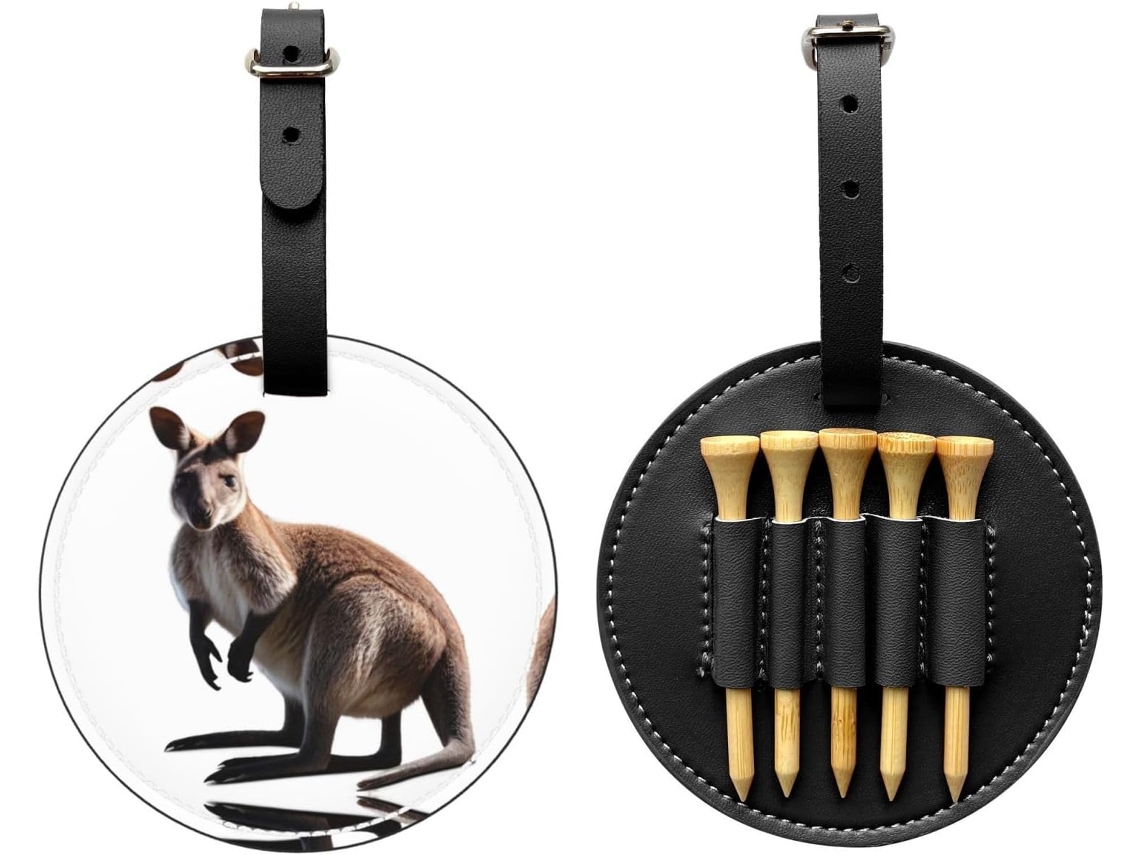 Bolsa para tees de golfe Wallaby, preta, fácil de transportar e eficiente, tamanho P/MARCA