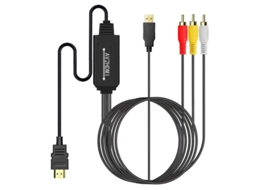 Conversor Rca Para Hdmi 1080p – Cabo Av Suporta Pal/ntsc Para Ps3/ps4/xbox/pc/dvd/hdtv Hexinyigjly