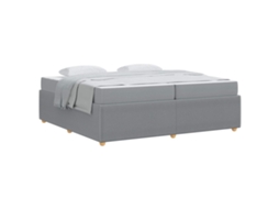 Estrutura da Cama Cinzento claro 200 X 200 Cm Tecido MAISON EXCLUSIVE