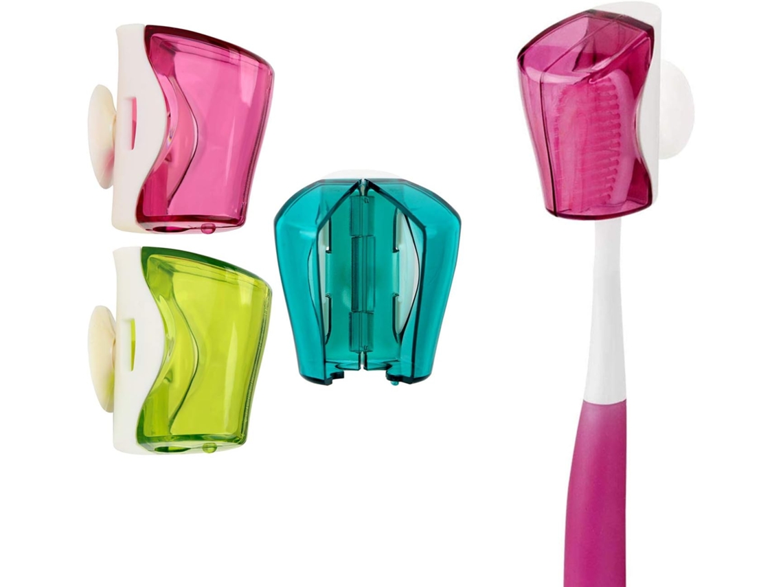 Conjunto de 3 Suportes com Ventosa para Escova de Dentes AQUAFORGE