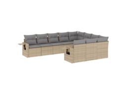 Garden Sofa Set, Garden Sofa Sets Vidaxl Bege Rattan / Vime (n/a)