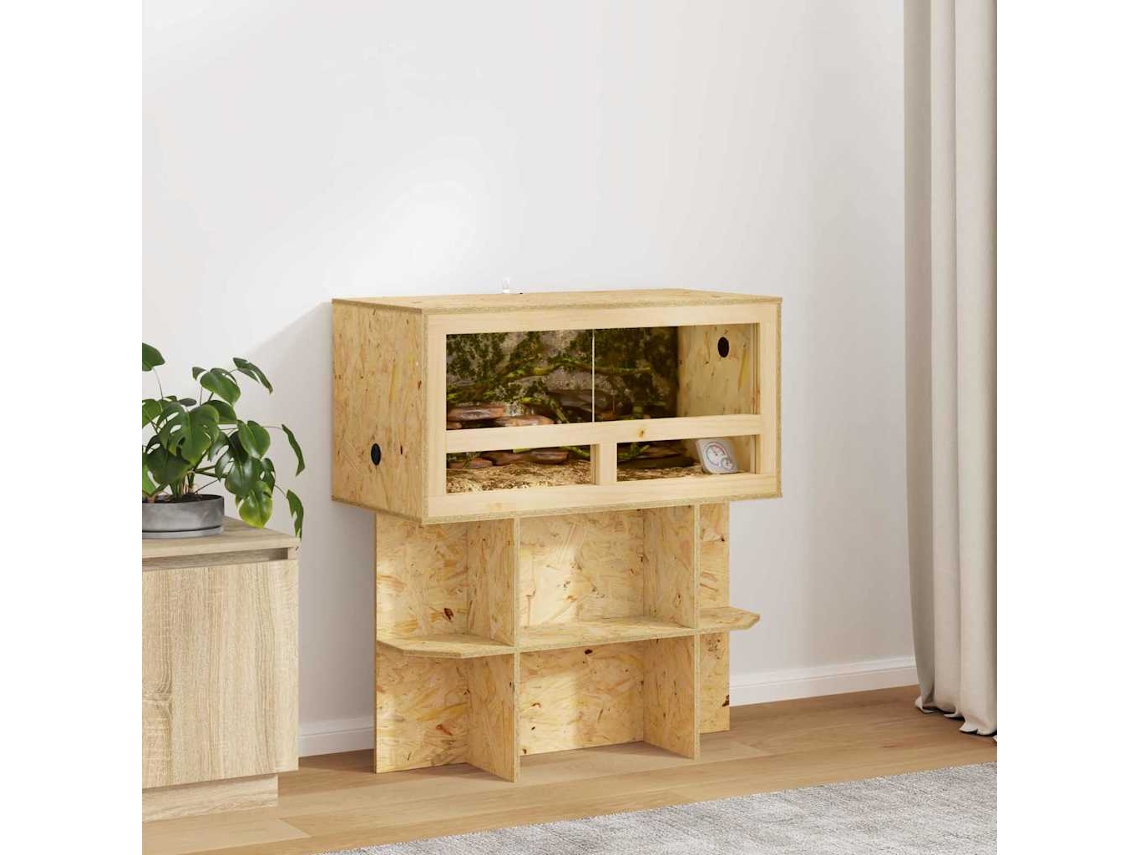 Vidaxl Terrário Castanho 80 X 40 X 40 Cm Osb