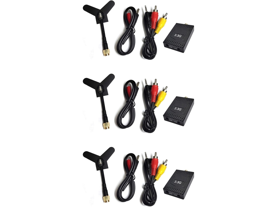 Kit SFUSHOS, de 3 receptores de vídeo FPV, 8 canais, 3.3g, para drones de corrida