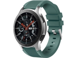 Pulseira De Silicone Macio 22 Mm Compatível Com Samsung Galaxy Watch 3 45 E Huawei Gt 2 46, Verde Pinho