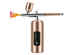 Insuflador De Oxigênio Aerógrafo 36psi Com Compressor De Ar Para Unhas Aerógrafo Portátil Recarregável Estilo Arma Ouro Yizhood