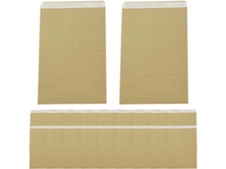 Sacos De Armazenamento Para Escritório A4, 20 Peças, Em Papel Kraft Amarelo, Fecho Automático, Adaptados Ao E