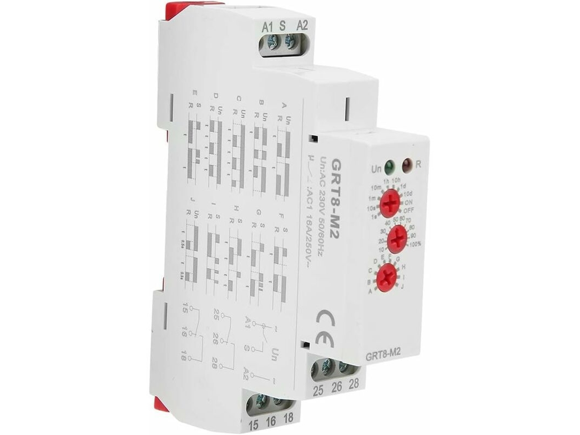 Relé de Retardo Tempo Multifuncional GRT8 220v BRILVIBERA